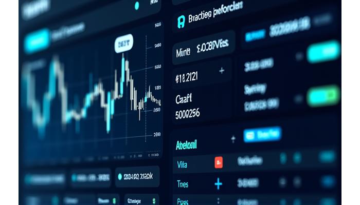 Customizable financial dashboard with various crypto metrics, charts, and data visualizations, demonstrating Ignite Labs' white-label components.