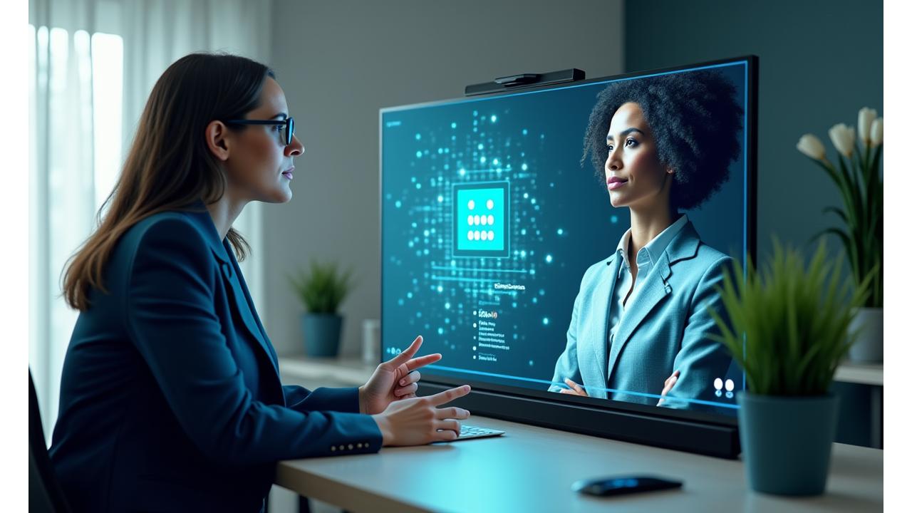 A clean, modern consultation interface showing an expert profile with calendar availability and a booking form. A knowledgeable tokenomics expert is depicted interacting with a client digitally.